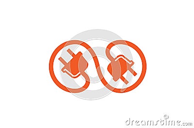 Creative Infinity Cable Plug Energy Logo Vector Illustration