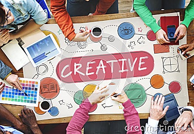 Creative Innovation Ideas Process Drawing Concept Stock Photo