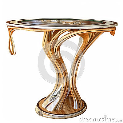 Creative innovative table design - a model exemplifying forward-thinking aesthetics and functionality, merging artistic Stock Photo