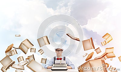 Creative inspiration of young writer. Stock Photo