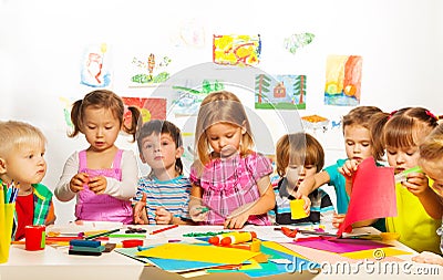 Creative kids class Stock Photo