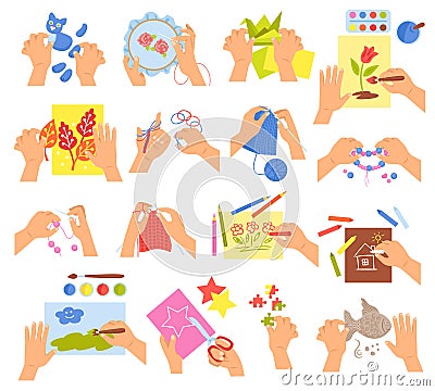 Creative Kids Set Vector Illustration