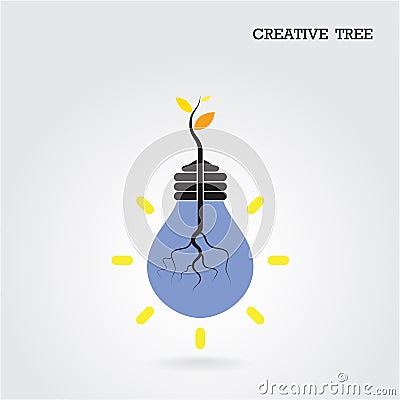 Creative and knowledge tree concept. Education and business sign Vector Illustration