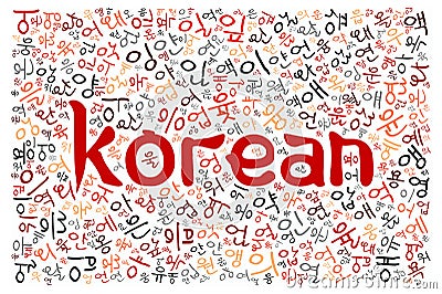 Creative Korean alphabet texture background Stock Photo
