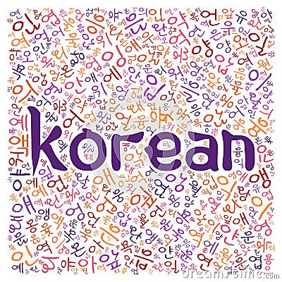 Creative Korean alphabet texture background Stock Photo