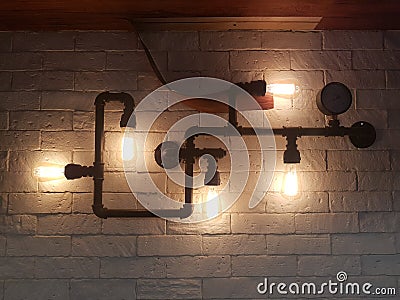 Creative Lamp Industrial Stock Photo