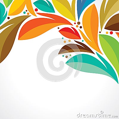 Creative leaf design on white background Vector Illustration