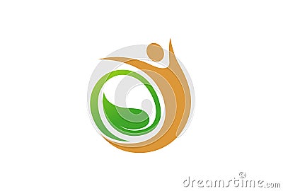 Creative Leaf Seed Body Symbol Logo Vector Illustration