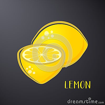 Creative lemon illustration Vector Illustration