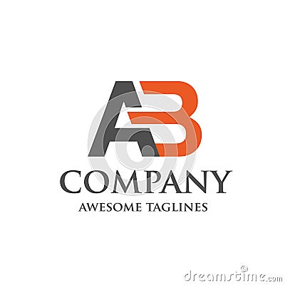 Creative letter AB logo Vector Illustration