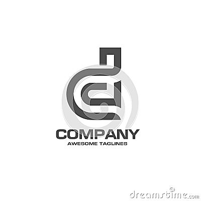 Creative letter D logo. Vector Illustration