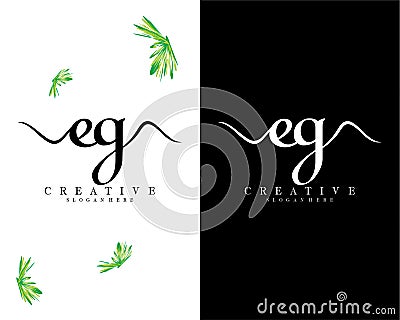 Creative letter eg, ge logo vector Vector Illustration