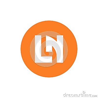 Creative letter LN logo icon design template elements Vector Illustration