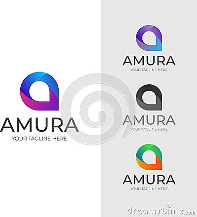 Creative Letter A Logo in Small Caps Vector Illustration