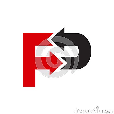 Creative Letter P circle arrow Logo Design illustrations Vector Illustration