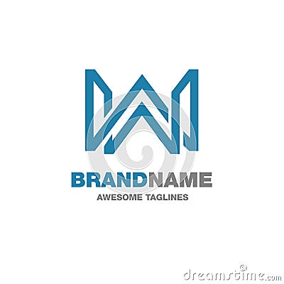 Creative letter W logo Vector Illustration