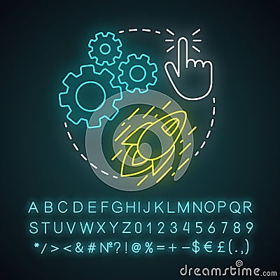 Creative lifestyle neon light concept icon. Brainstorming idea. Imagination, original idea generation. Creative thinking Vector Illustration