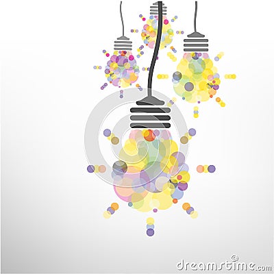 Creative light bulb Idea concept background design Vector Illustration