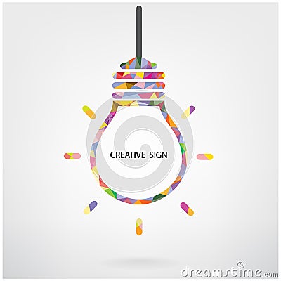 Creative light bulb symbol Vector Illustration