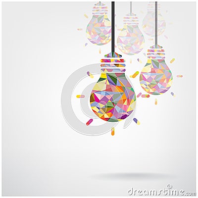 Creative light bulb symbols Vector Illustration