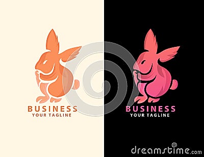 Creative abstract Rabbit Icon Logo Design | Creative Rabbit Logo Design Vector Illustration