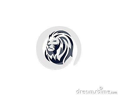 Creative Lion Head Logo Icon Design Vector Illustration