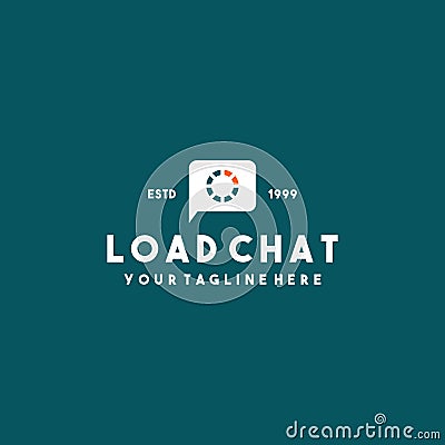 Creative load chat logo design Stock Photo