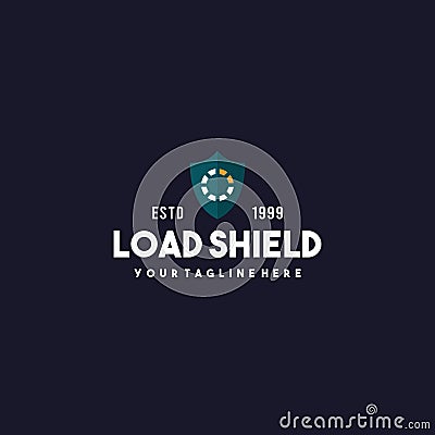 Creative load shield logo design Stock Photo