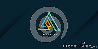 Creative logo technology with triangle shape Premium Vector Part 7 Vector Illustration