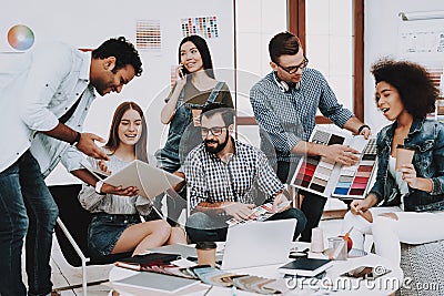 Creative. Look. People. Different Nationalities. Stock Photo
