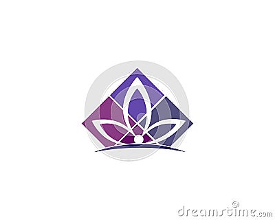 Creative Lotus Flower Logo Design Concept. Vector Illustration