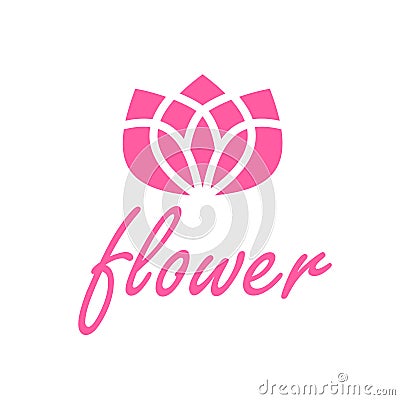 Creative Lotus Flower Logo design Stock Photo