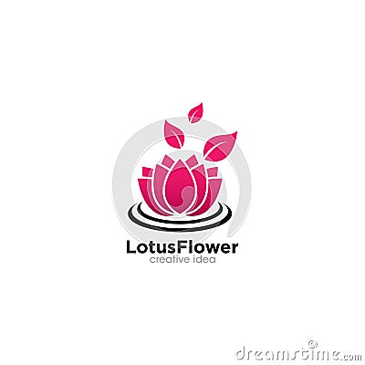 Creative Lotus Logo Design Template Vector Illustration