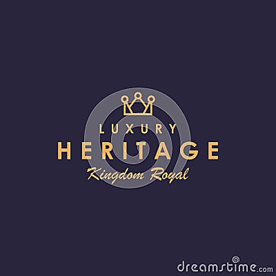 Creative luxury crown logo design Stock Photo