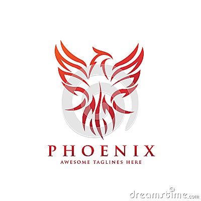 Creative luxury phoenix logo concept Vector Illustration