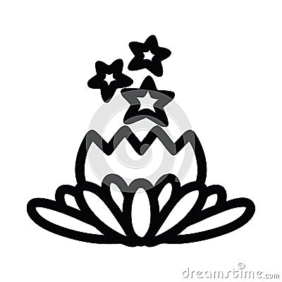 A creative magical flower icon Vector Illustration