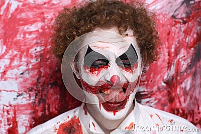 Clown joker make up Stock Photo