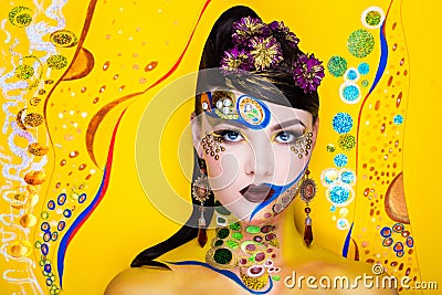 Hallucination make up Stock Photo