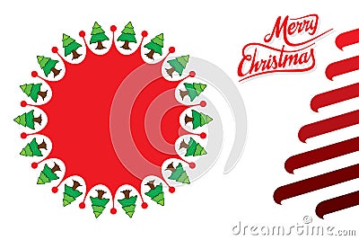 Creative merry christmas poster design Vector Illustration