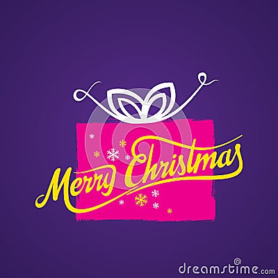Creative merry christmas greeting Vector Illustration