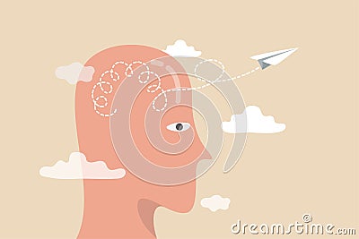 Creative mindset intelligence emotional or passion to be success thinking for solution for business problem concept human head Vector Illustration