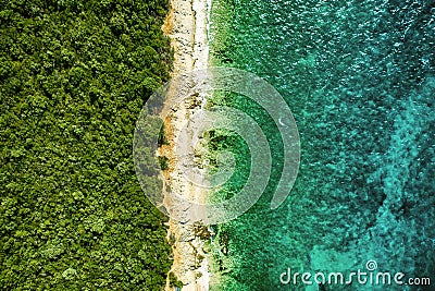 Creative minimal beach concept. Stock Photo