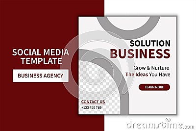 Creative minimalist general business agency social media post template design. Banner promotion. Corporate advertising Vector Illustration