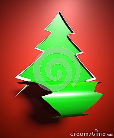 Creative modern Christmas tree background Stock Photo