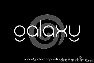 Creative unique modern rounded lowercase font vector Vector Illustration