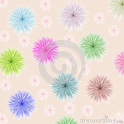 Creative multi color flowers layout , floral pattern or background for greeting card of Mothers day Stock Photo