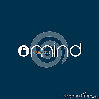 Creative Open Mind Logo Design Vector Illustration