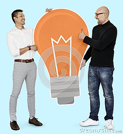 Creative partners with bright ideas Stock Photo