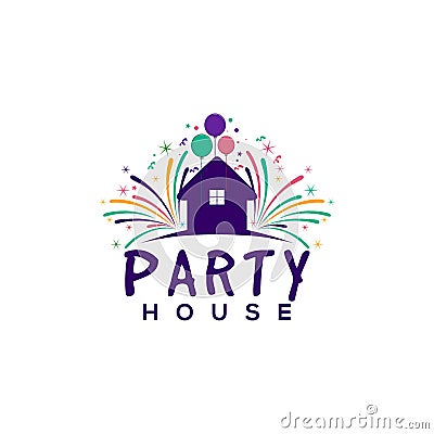 Creative Party Logo Design Vector Art Logo Stock Photo
