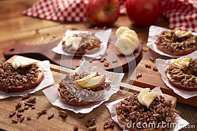 Homemade Apple Rounds Snacks Recipe Stock Photo